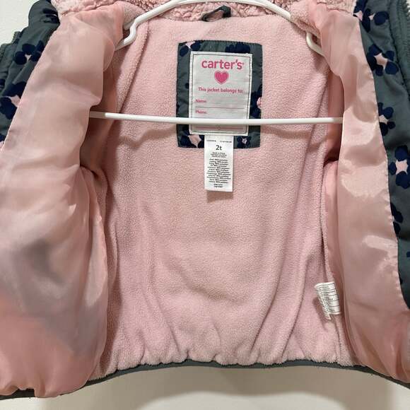 Carter's Baby Toddler Girls' Fleece-Lined Puffer Jacket 2T - Picture 4 of 8